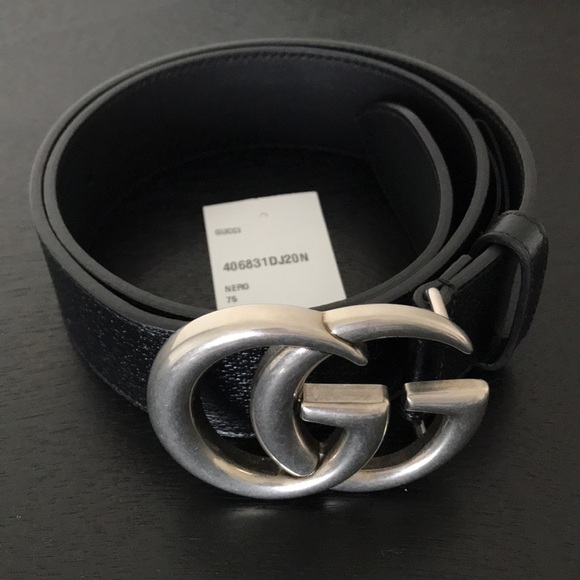 gucci belt double g silver
